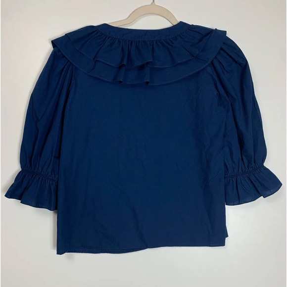 Square Dance Blouse S Ruffle MALCO MODES Rockabilly Swing 2333 Vintage 80’s USA - Picture 3 of 11